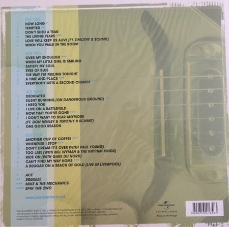 Paul Carrack Collected LP Album vinyl record 2 x Remastered Compilation 2013
