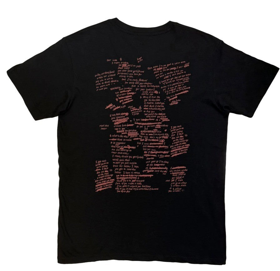 Eminem – Unisex T‑Shirt Eminem Script Lyrics (Black) (Back Print) Official Merch