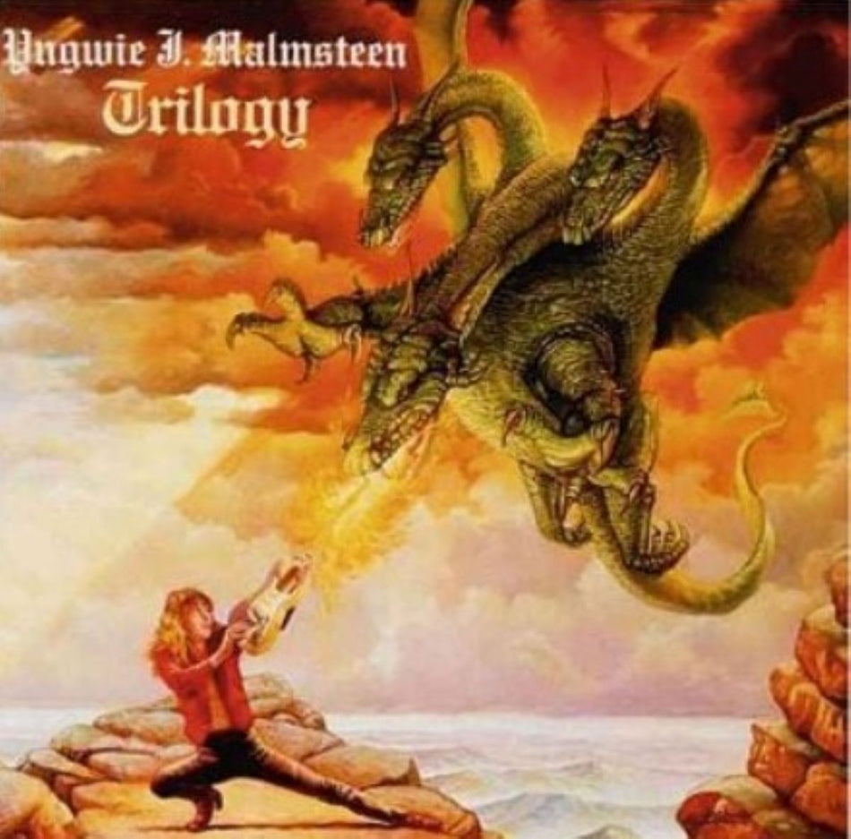 Yngwie J Malmsteen Trilogy LP Album vinyl record no bar coded reissue on Polydor