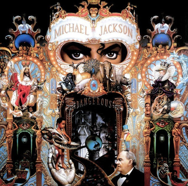 Michael Jackson Dangerous LP Album vinyl record Limited 2021 Red Swirl on Epic