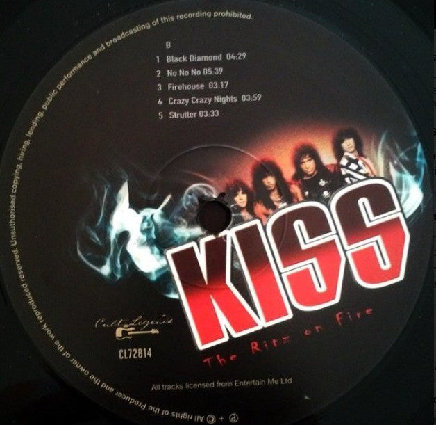 Kiss – The Ritz On Fire LP Album vinyl record 2017 on Cult Legends 180gram