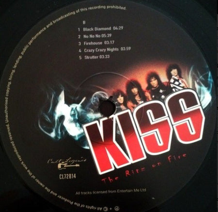 Kiss – The Ritz On Fire LP Album vinyl record 2017 on Cult Legends 180gram