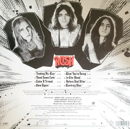 Rush Rush LP Album vinyl record 2026 remastered reissue on Mercury