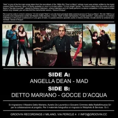 Detto Mariano Featuring Angella Dean Mad  12" vinyl record limited Red 2025