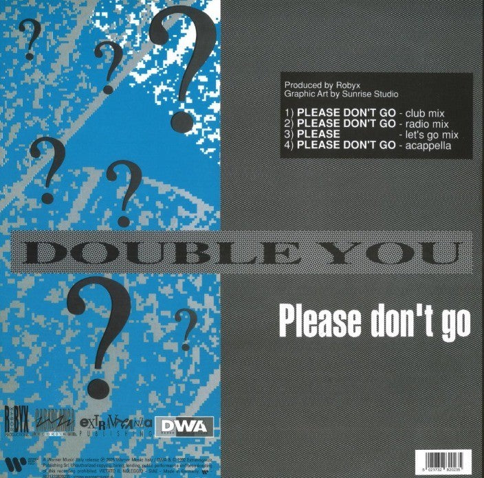 Double You Please Don't go 12" vinyl record 2025 limited Blue reissue on Warner