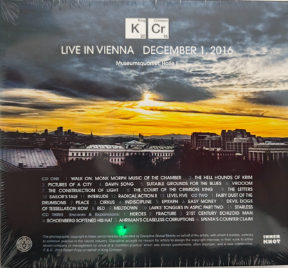 King Crimson Live In Vienna CD 3 Disc Edition 2018 on Discipline Global