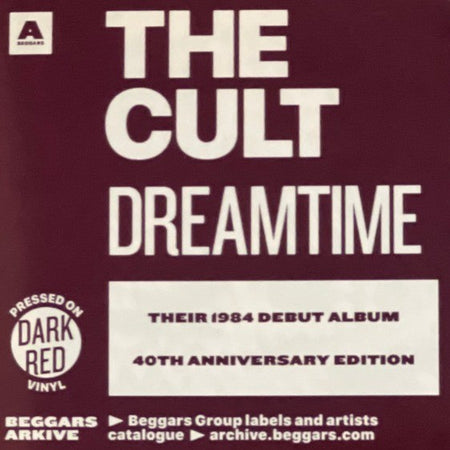 The Cult Dreamtime LP Album vinyl record remastered 2024 reissue Blood Red