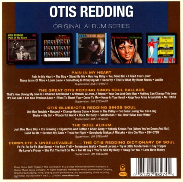 Otis Redding – Original Album Series CD Boxset 5 Disc Set on Rhino / Atco 20110