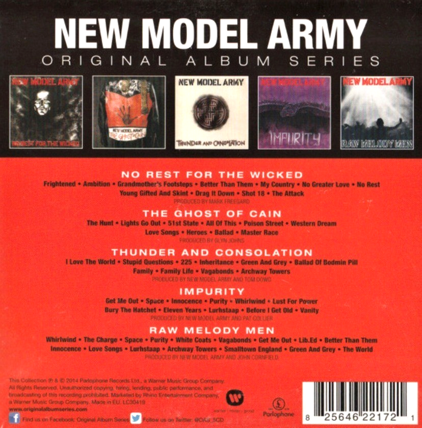New Model Army Original Album Classics CD Boxset 5 Disc Set 2014 reissue