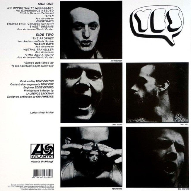 Yes Time And A Word LP Album vinyl record 2014 Remastered audiophile reissue