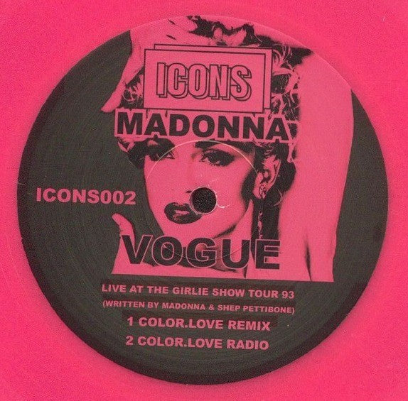 Madonna Vogue: Live at the Girlie Show Tour '93 12" Vinyl record pink 2024