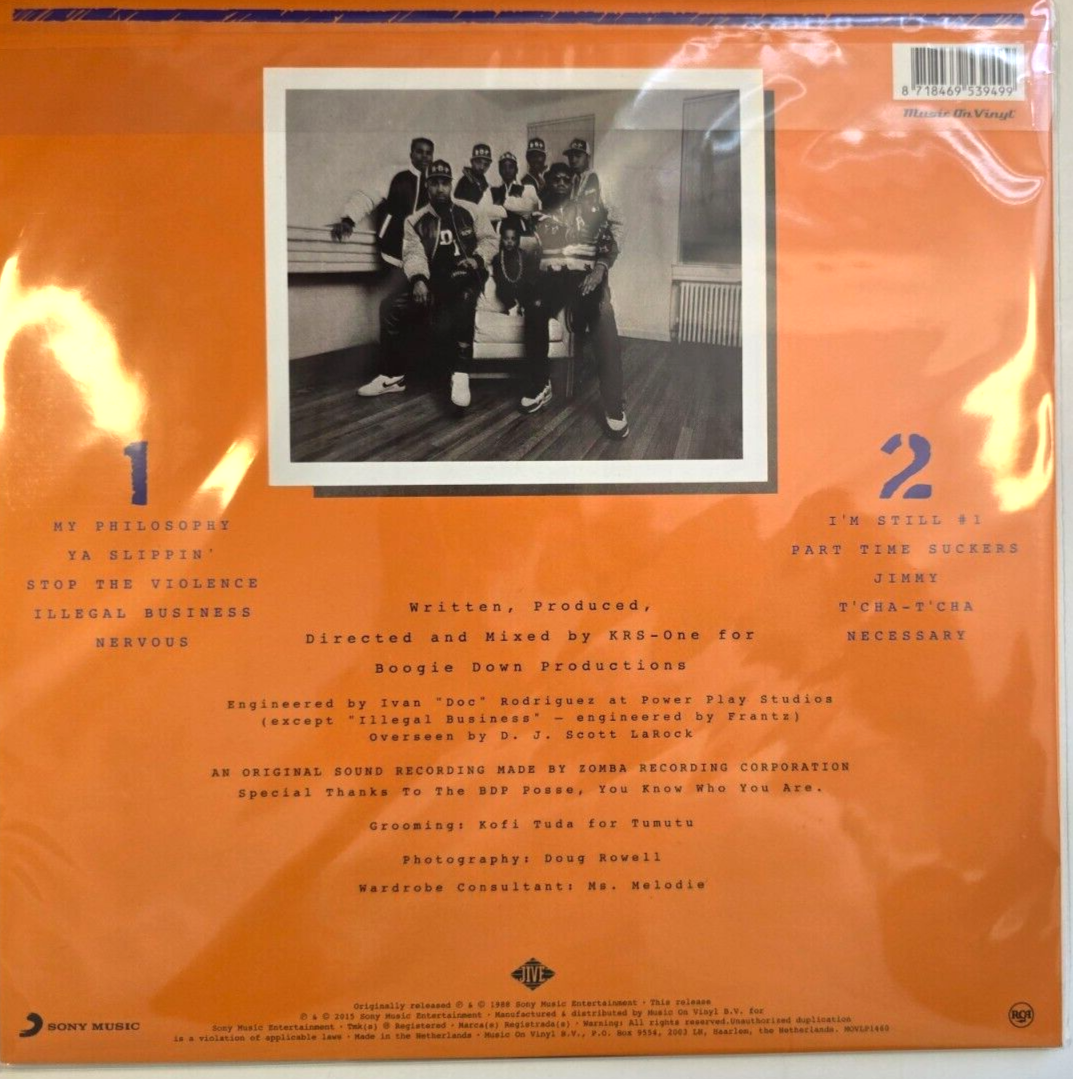 Boogie Down Productions By All Means Necessary LP Album vinyl record 180g 2015
