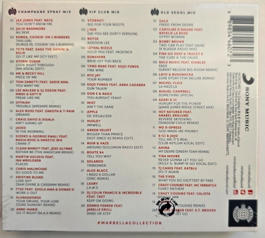 Marbella Collection 2017 3 x CD Album Ministry of Sound 2017 boxset House Club