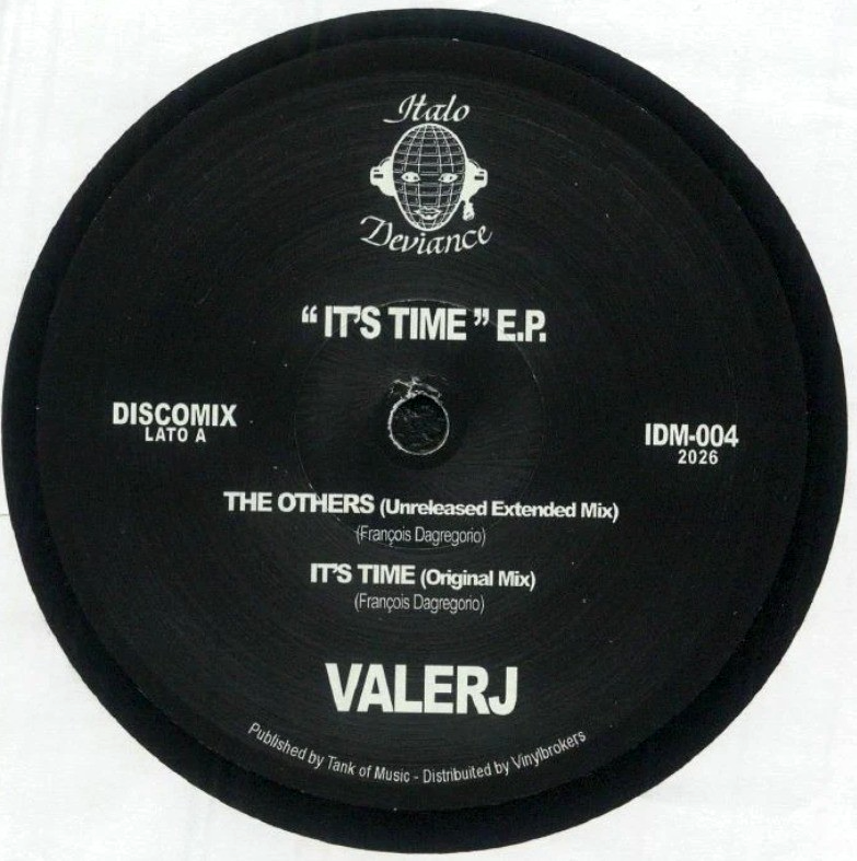 Valerj – It's Time 12" vinyl record remastered 2026 on Italo Deviance records
