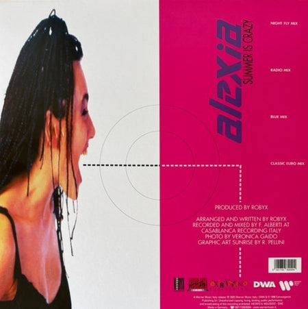 Alexia Summer Is Crazy 12" vinyl record 2025 limited Magenta reissue on Warner