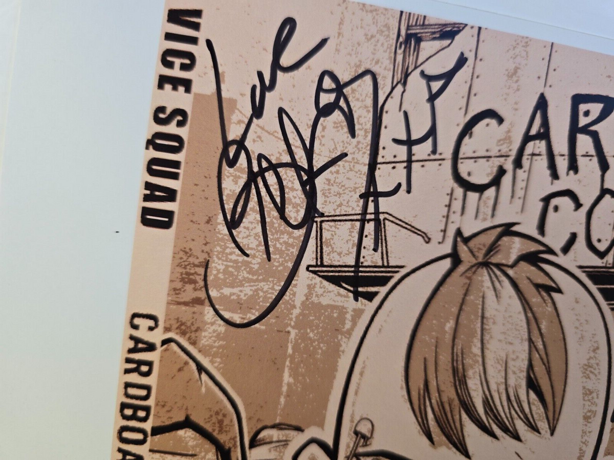 Vice Squad  Hand Signed presentation A4 on glossy print Music Memorabilia