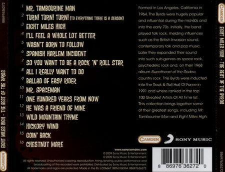 The Byrds Eight Miles High The Best Of The Byrds CD Album compilation 2009