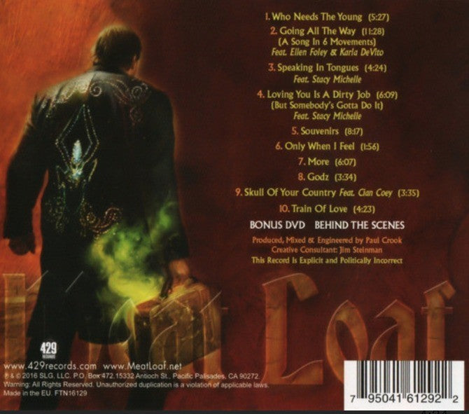 Meat Loaf – Braver Than We Are CD + DVD Album 2016 Deluxe Edition