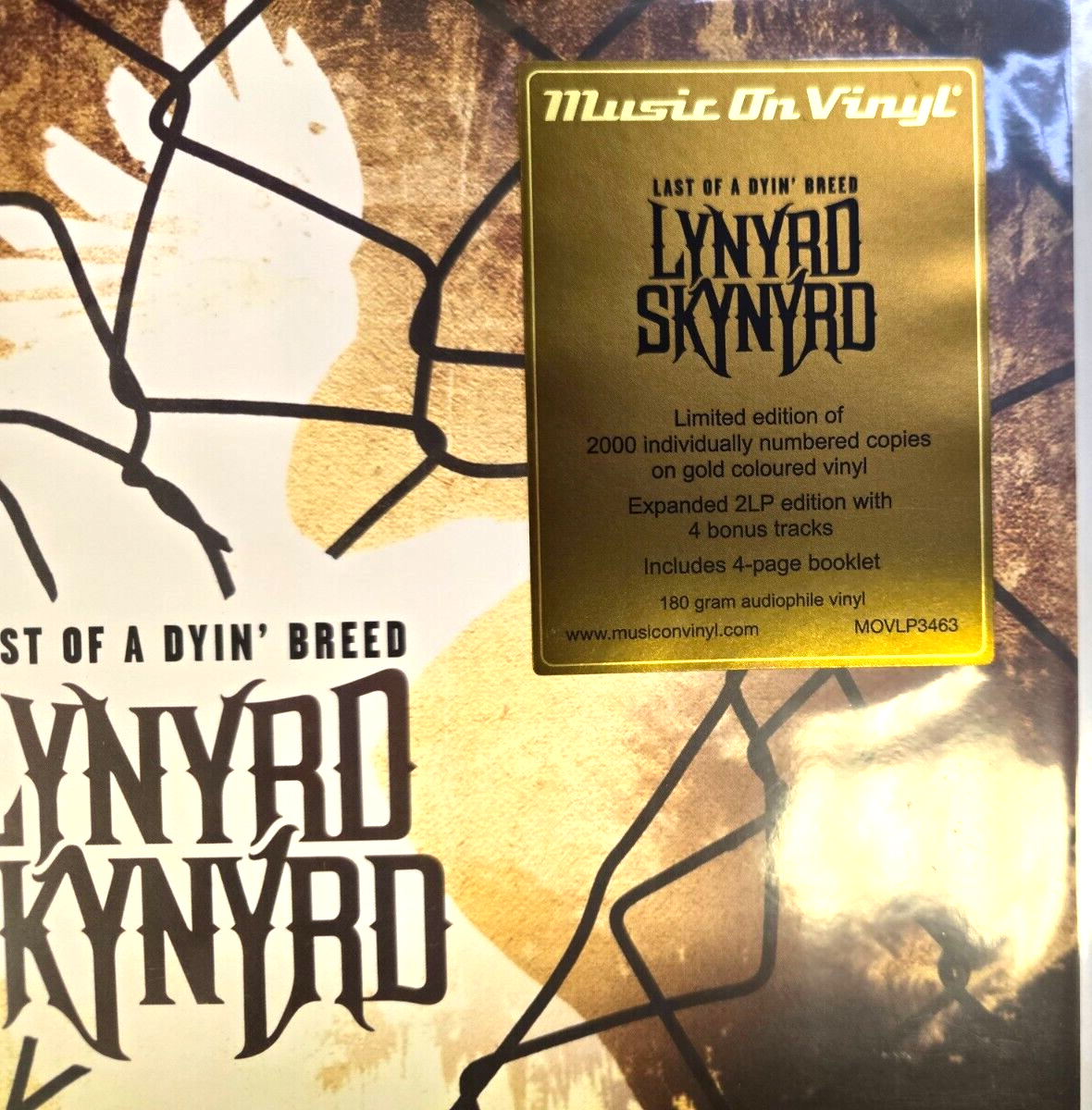 Lynyrd Skynyrd Last Of A Dyin' Breed LP Album vinyl record limited numbered gold
