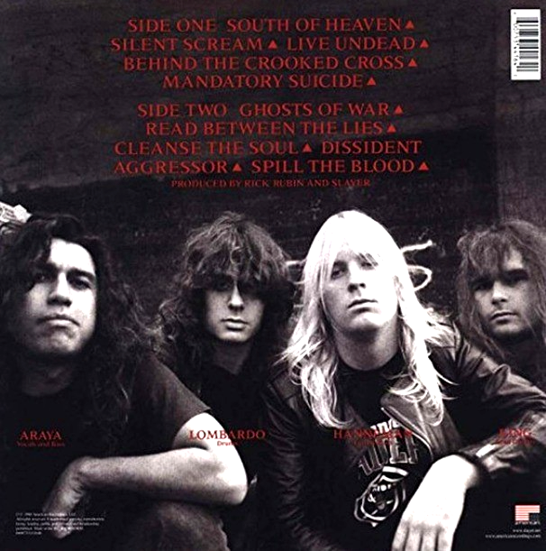 Slayer South Of Heaven LP Album vinyl record non bar coded American Recordings