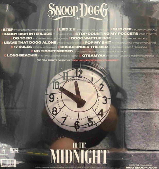 Snoop Dogg10 Til' Midnight LP Album vinyl record limited edition Picture Disc