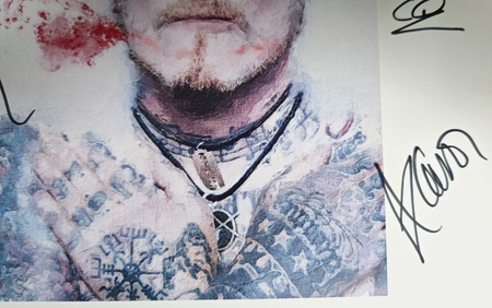 The Wildhearts Hand Signed presentation A4 on glossy print by Band Members