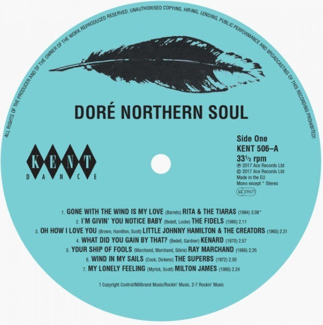 Doré Northern Soul LP Album vinyl record 2017 compilation on Kent Mono edition