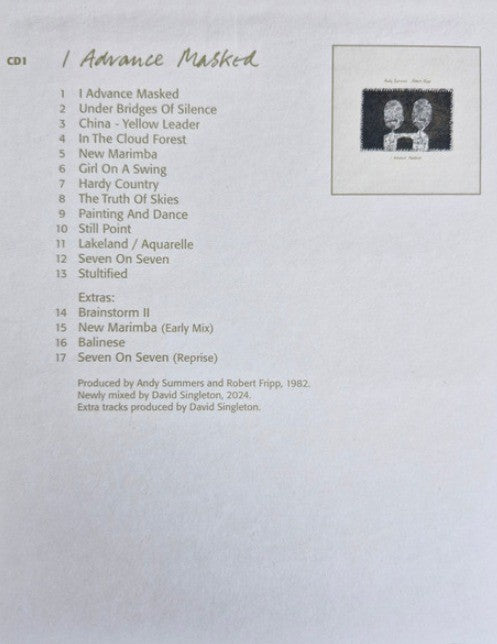 Andy Summers Robert Fripp The Complete Recordings 1981-1984 3 x CD + Blu Ray mix