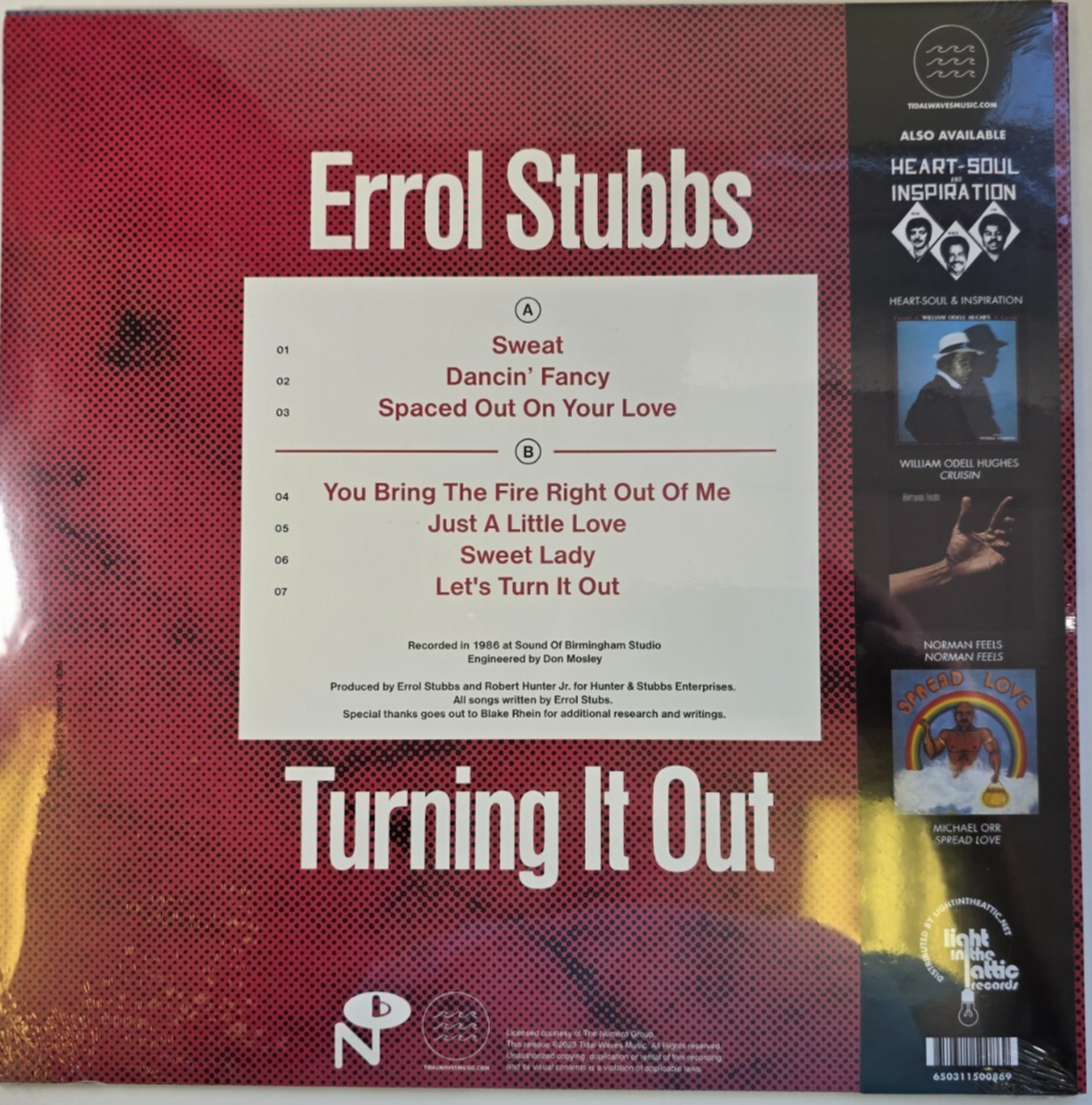 Errol Stubbs Turning It Out LP Album vinyl record reissue 2023 soul funk