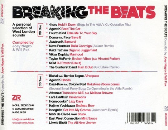Joey Negro & Will Fox Breaking The Beats CD Album 2020 on Z Records Compilation