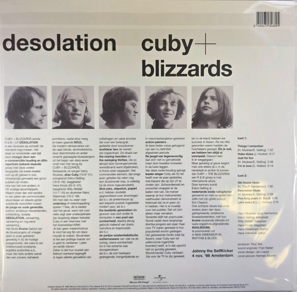 Cuby & The Blizzards Desolation LP Album vinyl record limited Silver remastered