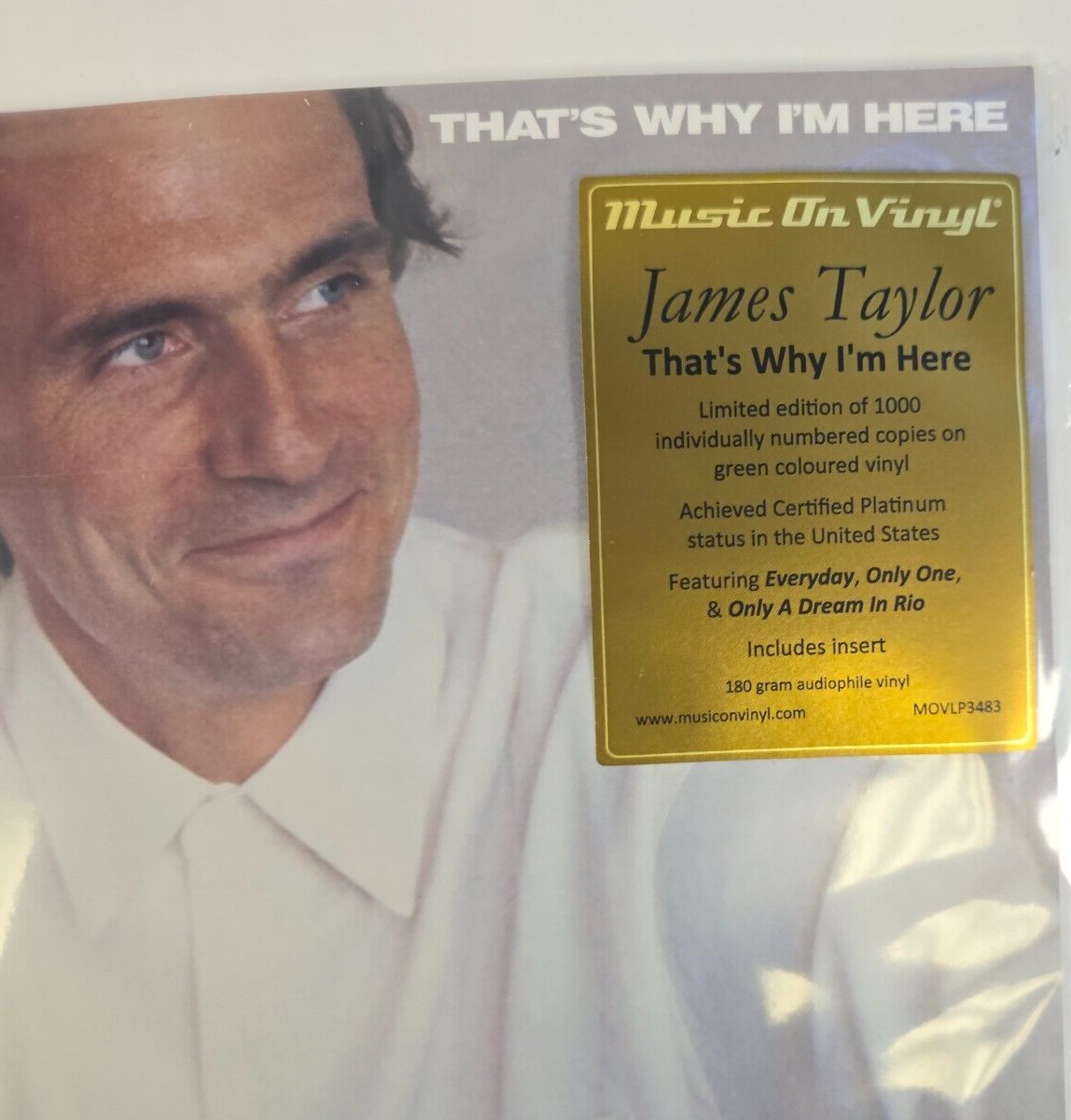 James Taylor That's Why I'm Here LP Album vinyl record limited numbered green