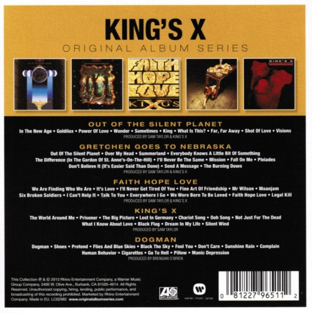 King's X Original Album Series  CD Boxset 5 Disc Set on Warner 2013