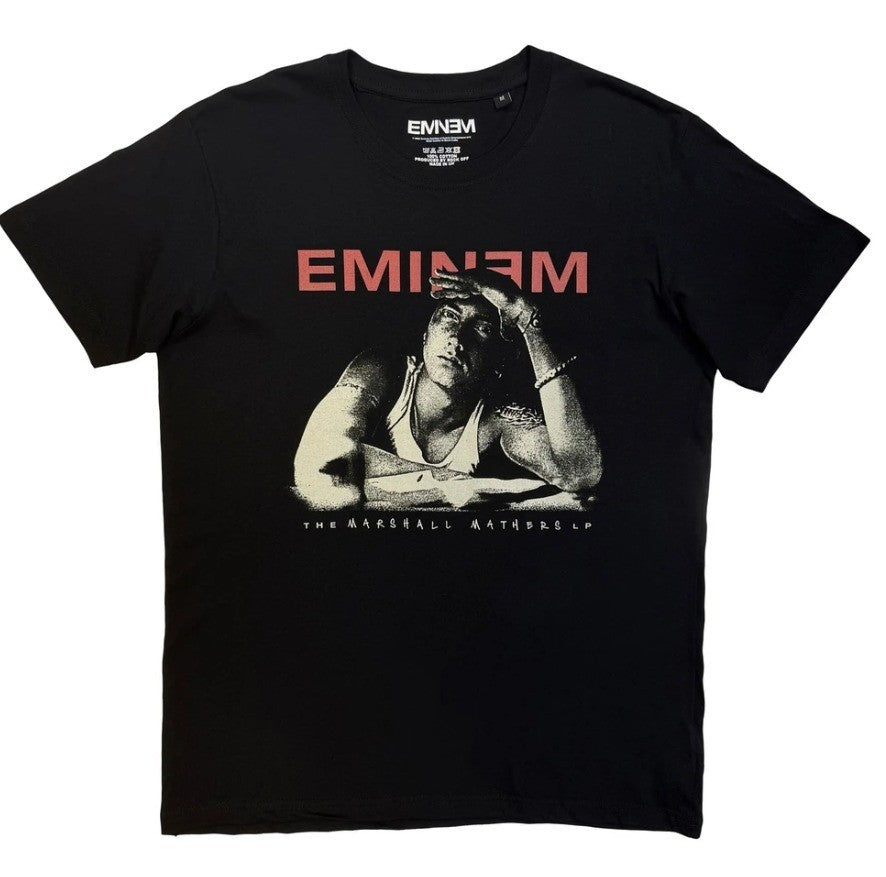Eminem – Unisex T‑Shirt Eminem Script Lyrics (Black) (Back Print) Official Merch