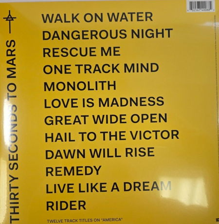Thirty Seconds To Mars - America LP Album vinyl record limited white 2018