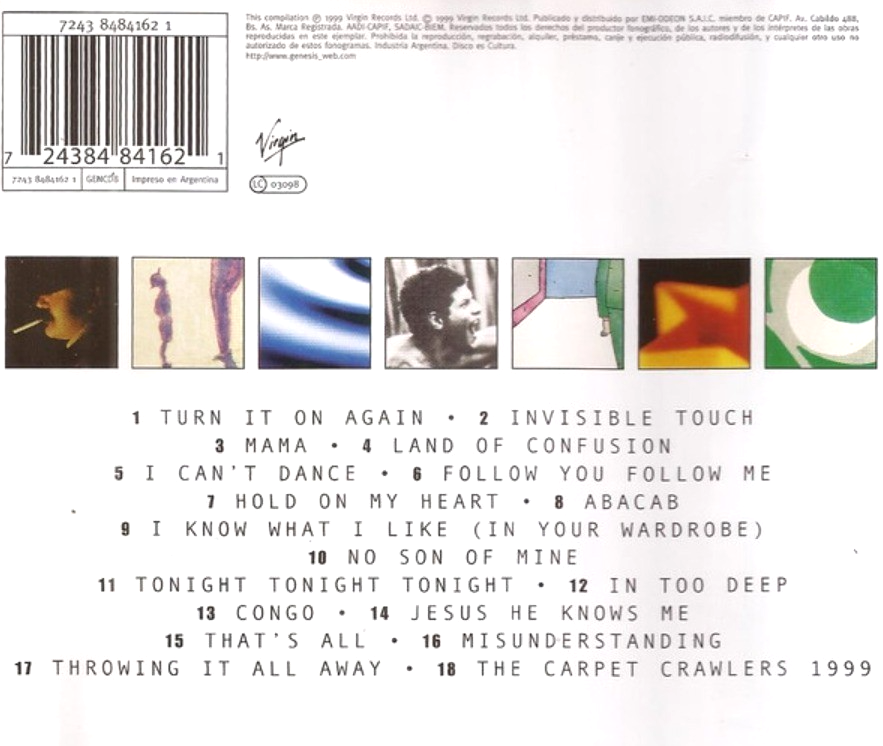Genesis Turn It On Again (The Hits) CD Album 1992 on Virgin compilation