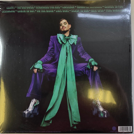 Adam Lambert Velvet LP Album vinyl limited purple & green 2020 on Empire