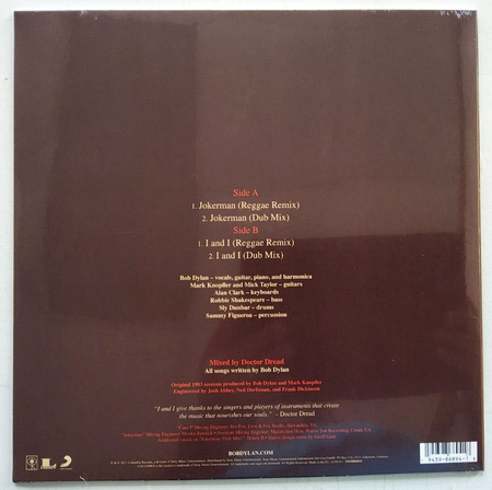 Bob Dylan - Jokerman / I And I (The Reggae Remix EP) RDS 2021 LP Vinyl record 