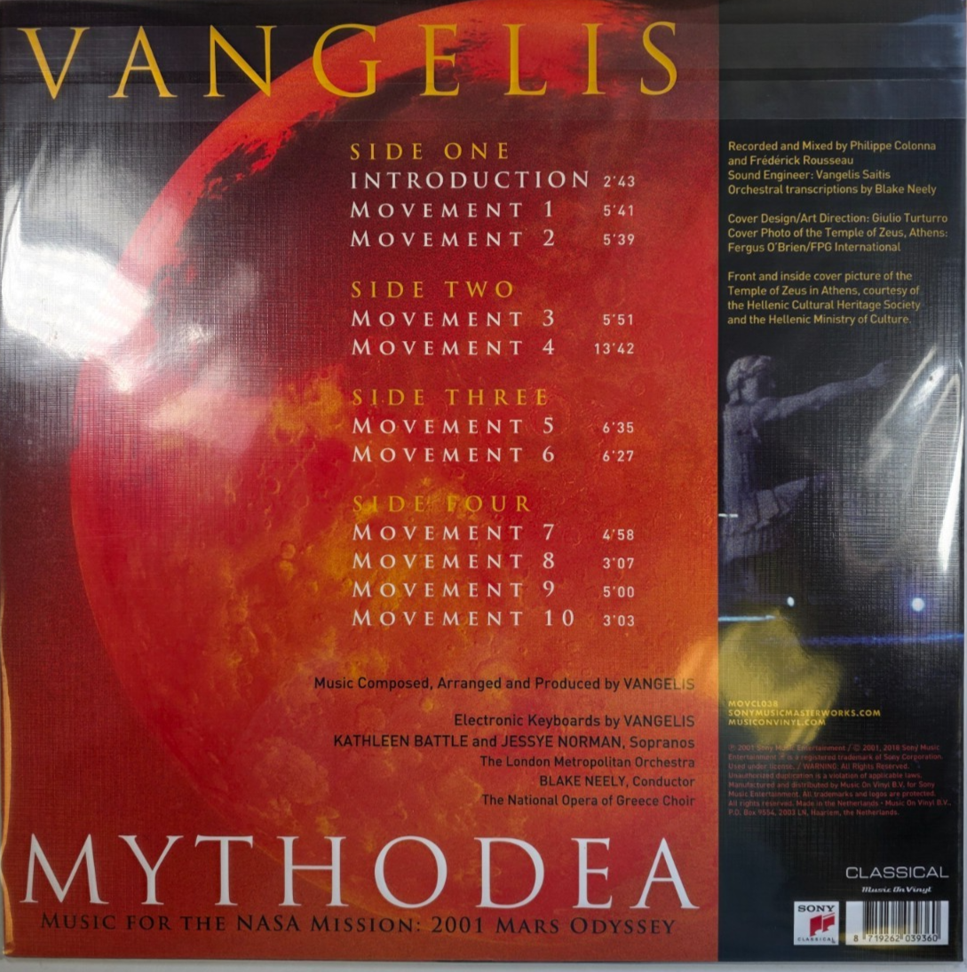 Vangelis Mythodea LP Album vinyl record Limited 2 x Clear Remastered 180g 2025