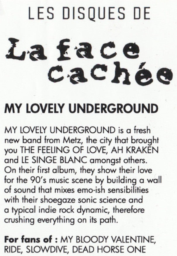 My Lovely Underground - My Lovely Underground 2014 LP Album vinyl record MINT