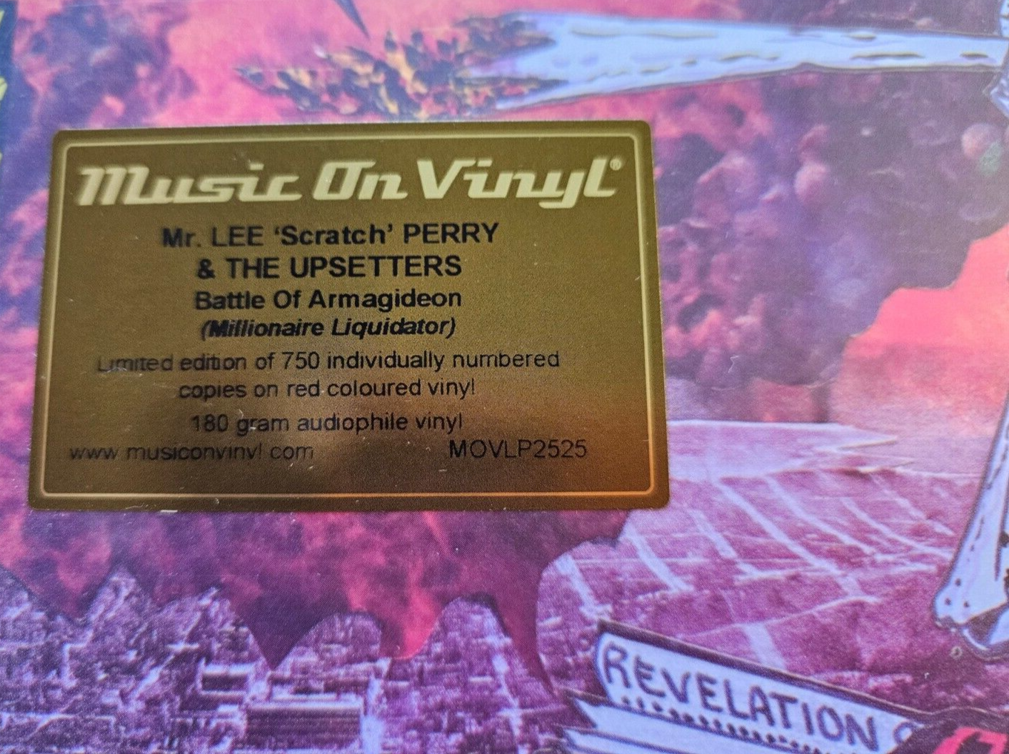 Mr. Lee 'Scratch' Perry And The Upsetters Battle Of Armagideon Red LP Album viny