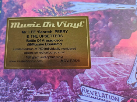 Mr. Lee 'Scratch' Perry And The Upsetters Battle Of Armagideon Red LP Album viny