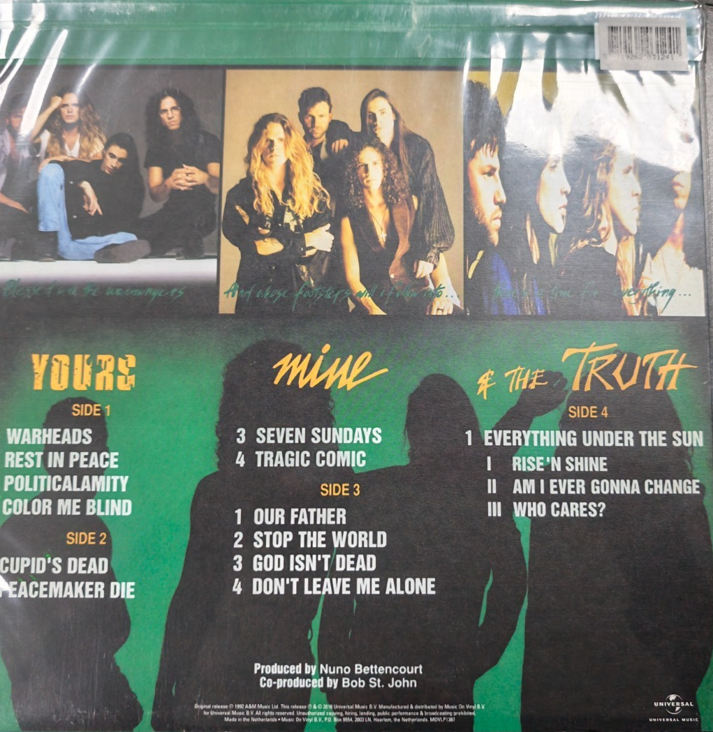 Extreme III Sides To Every Story LP Album vinyl record 180g audiophile pressing