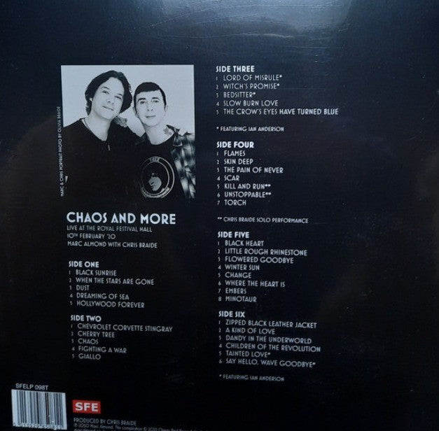 Marc Almond With Chris Braide Chaos And More Live 3 x LP Album vinyl record 2023