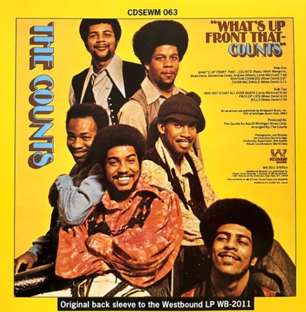 The Counts What's Up Front That-Counts CD Album remastered reissue on Westbound