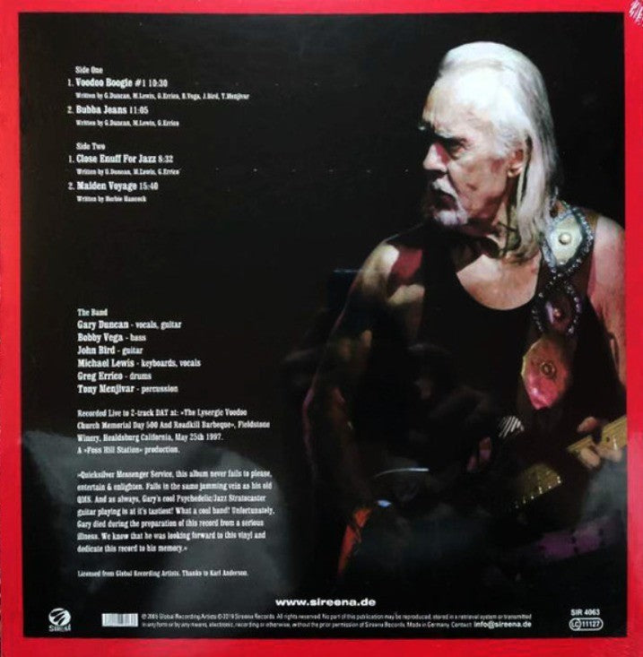 Gary Duncan's Quicksilver Live at Field Stone LP Album vinyl record 180g 2019