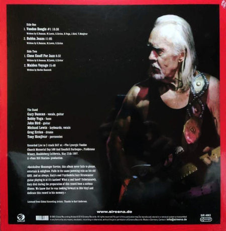 Gary Duncan's Quicksilver Live at Field Stone LP Album vinyl record 180g 2019