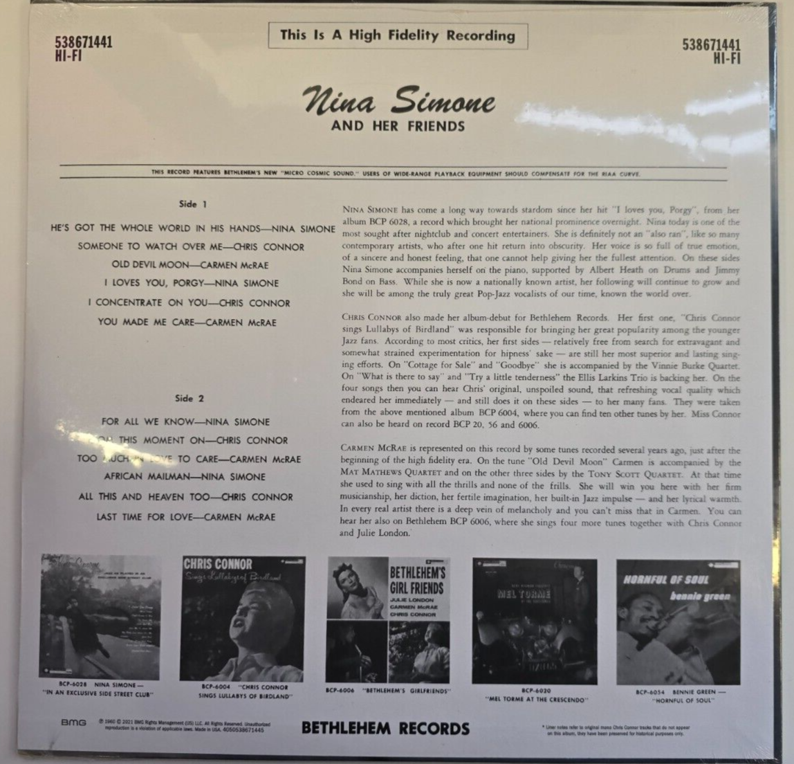 Nina Simone And Her Friends An Intimate Variety Of Vocal Charm limited green LP