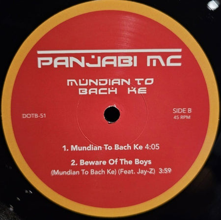 Panjabi MC Mundian To Bach Ke 12" vinyl record 2026 reissue on Dance On The Beat