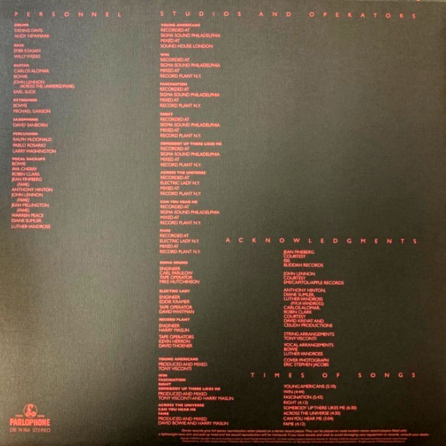 David Bowie Low LP Album vinyl record 2017 remastered reissue on Parlophone 180g
